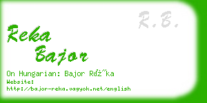 reka bajor business card